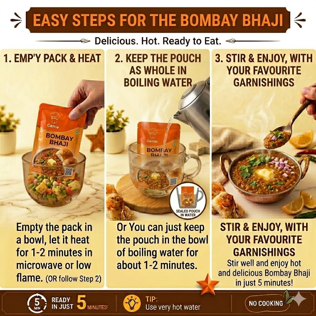 Bombay Bhaji | Ready-to-Eat | 300gm | Genie Food