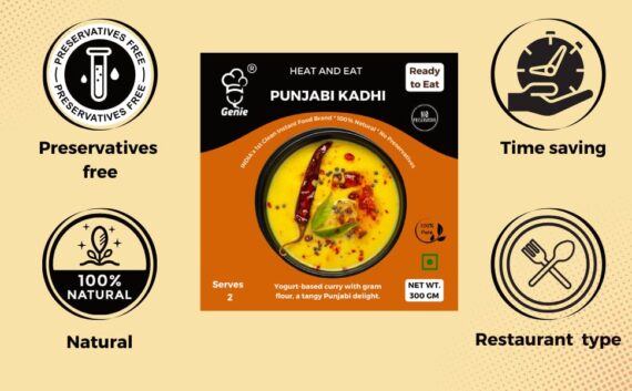 Punjabi Kadhi | Ready-to-Eat Instant | 300 GM | Genie Food | 5 Min Recipe | 100% Clean Brand