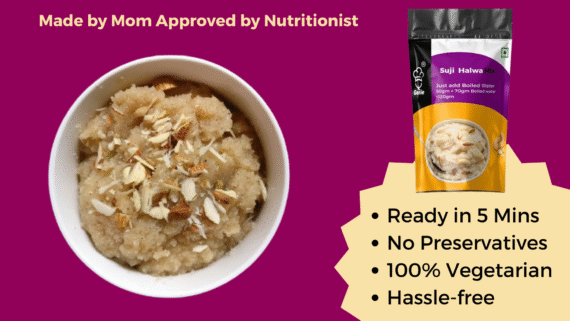 Suji Halwa (Jaggery) | Ready-to-Eat Instant | Makes-120 GM | Genie Food | 5 Min Recipe | 100% Clean Brand