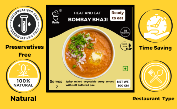 Swaminarayan Bombay Bhaji | Ready-to-Eat Instant | 300 GM | Genie Food | 5 Min Recipe | 100% Clean Brand