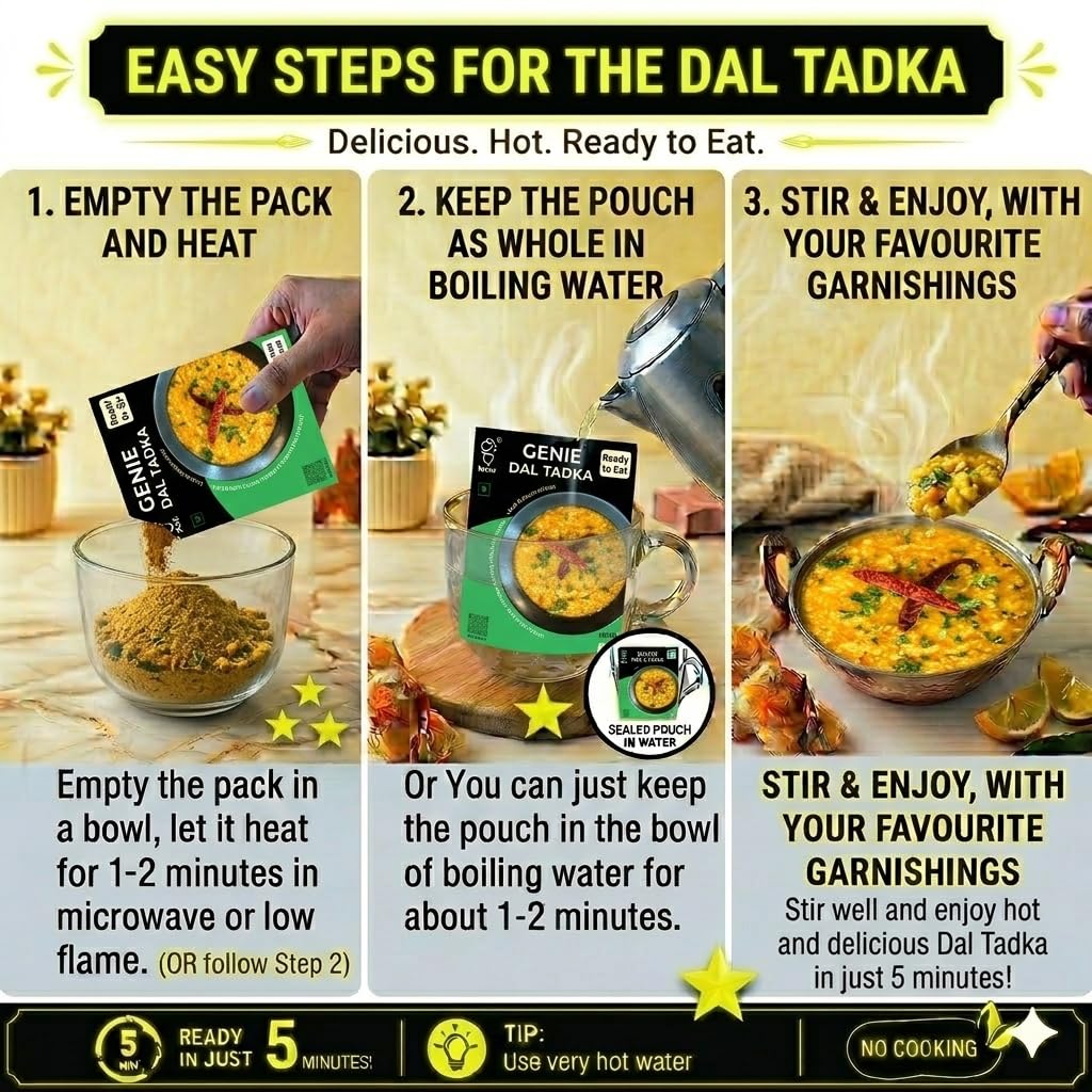 Punjabi Dal Tadka | Ready-to-Eat | 300gm | Genie Food