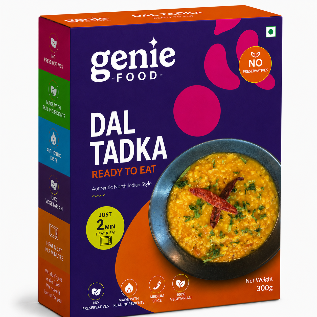 Punjabi Dal Tadka | Ready-to-Eat | 300gm | Genie Food