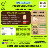 Dal Makhani | Ready-to-Eat Instant | 300 GM | Genie Food | 5 Min Recipe | 100% Clean Brand