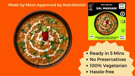 Dal Makhani | Ready-to-Eat Instant | 250 GM | Genie Food | 5 Min Recipe | 100% Clean Brand