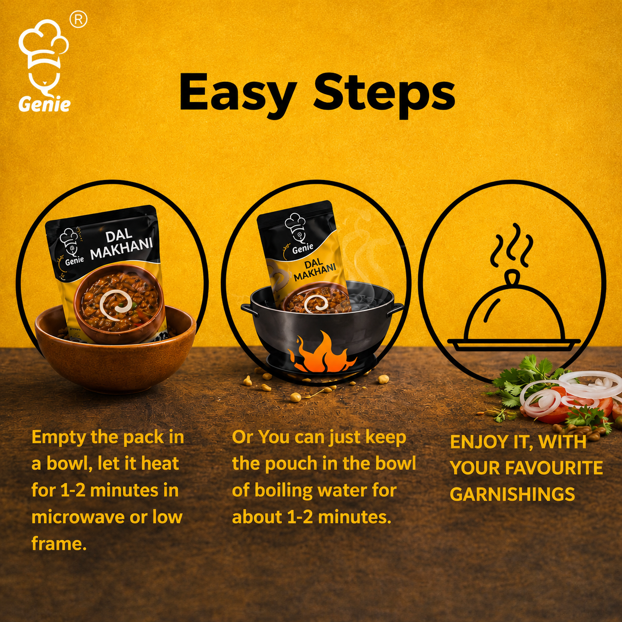 Genie's Dal Makhani(250g) & Jeera Rice(300g) | Ready-to-Eat