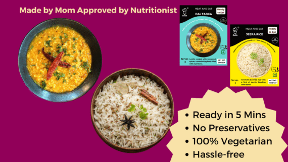 Dal Tadka & Jeera Rice | Ready-to-Eat Instant | 300 GM + 300 GM| Genie Food | 5 Min Recipe | 100% Clean Brand