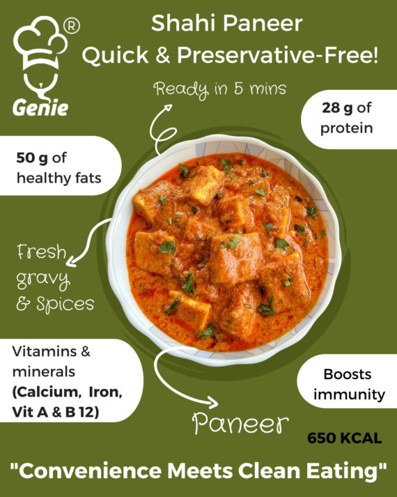 Punjabi Shahi Paneer | Ready-to-Eat Instant | 300 GM | Genie Food | 5 Min Recipe | 100% Clean Brand