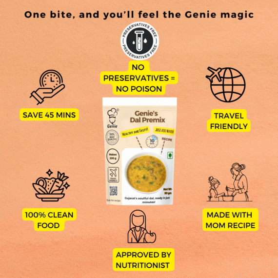 Gujarati Dal Premix | Ready-to-Eat | Makes - 200gm | Genie Food