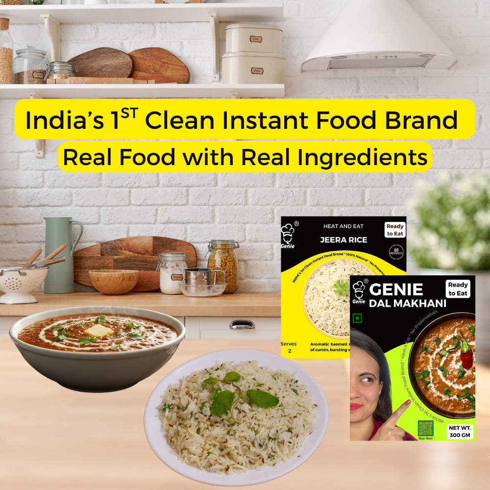 Genie's Dal Makhani(250g) & Jeera Rice(300g) | Ready-to-Eat