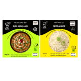 Dal Makhani & Jeera Rice | Ready-to-Eat Instant | 250 GM + 300 GM| Genie Food | 5 Min Recipe | 100% Clean Brand