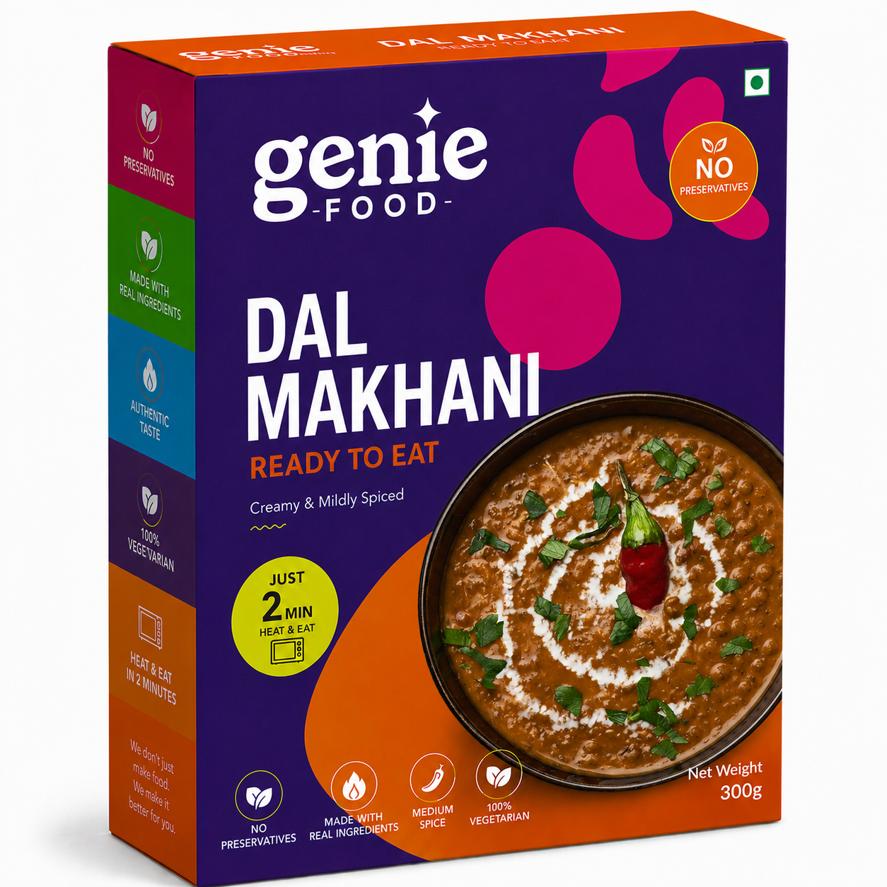 Dal Makhani | Ready-to-Eat Instant | 300gm | Genie Food