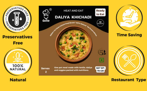 Swaminarayan Daliya Khichadi | Ready-to-Eat Instant | Makes-300 GM | Genie Food | 5 Min Recipe | 100% Clean Brand