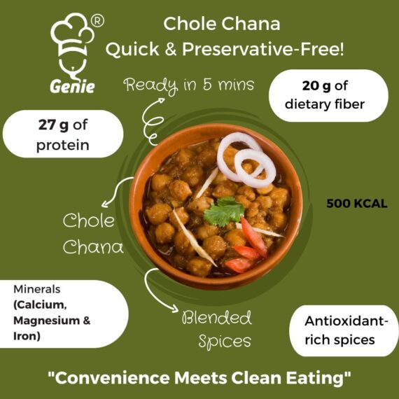 Punjabi Chole Chana | Ready-to-Eat | 300gm | Genie Food