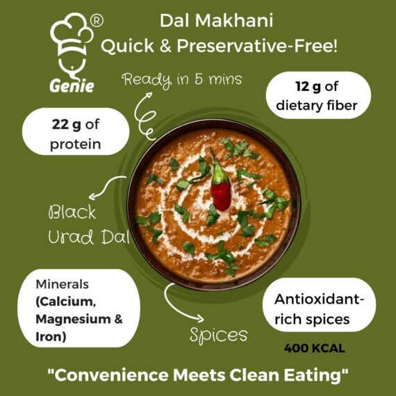 Genie's Dal Makhani(250g) & Jeera Rice(300g) | Ready-to-Eat