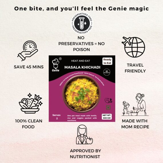 Genie's Masala Khichadi & Punjabi Kadhi | Ready-to-Eat | 300gm Each