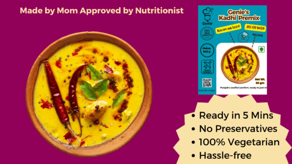 Punjabi Kadhi Premix | Ready-to-Eat Instant | Makes 900 GM | Genie Food | 5 Min Recipe | 100% Clean Brand