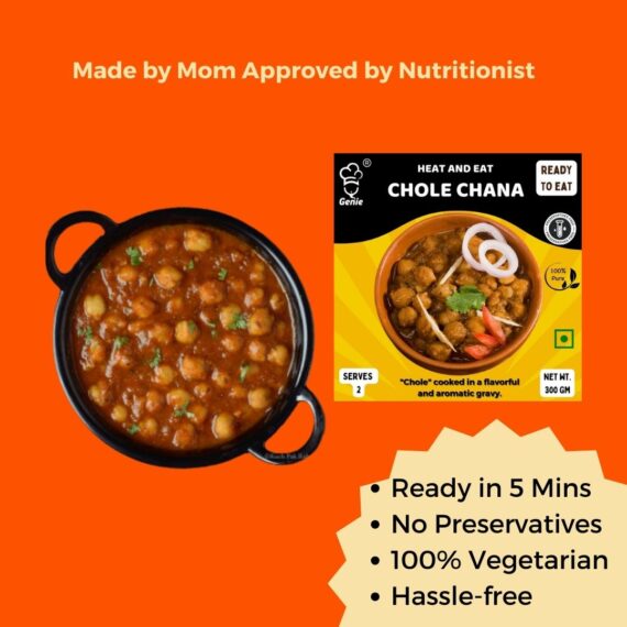 Genie's Lunch Combo- Chole Chana (300g)+Rice (300g)+ Dal Tadka (300g)