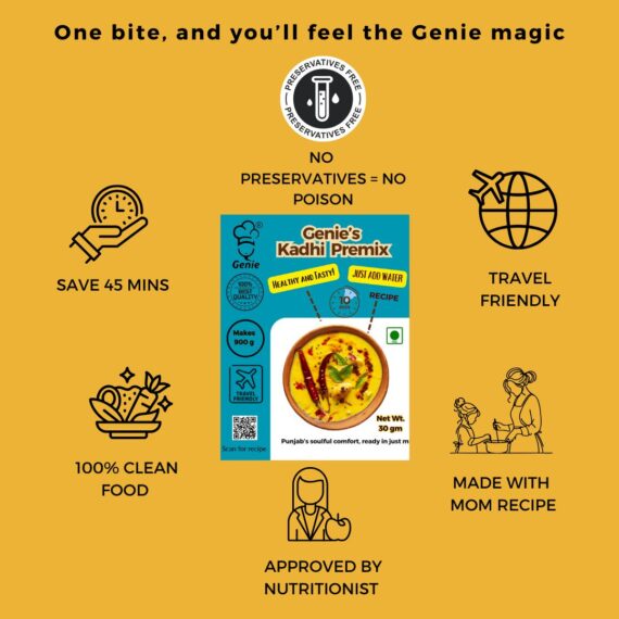 Genie's Punjabi Kadhi Premix | Ready-to-Eat | Makes 900gm