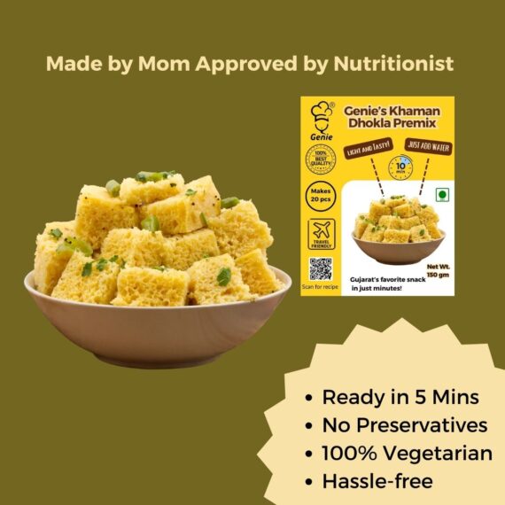 Genie's Khaman Dhokla Premix | Ready-to-Cook | Traditional Recipe