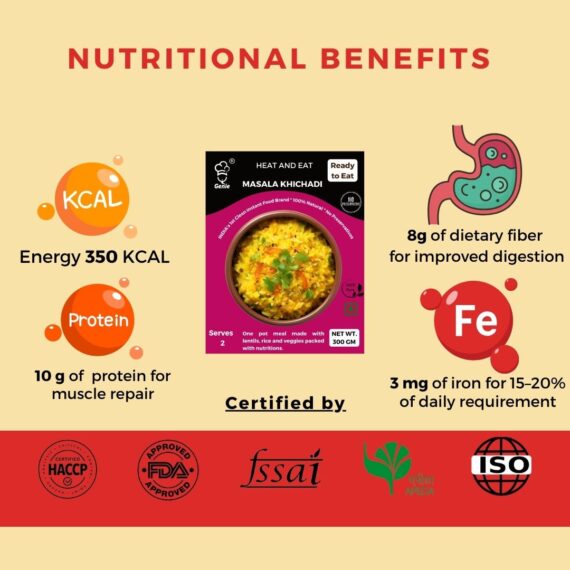 Genie's Masala Khichadi & Punjabi Kadhi | Ready-to-Eat | 300gm Each