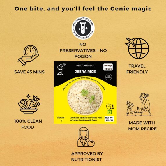 Genie's Lunch Combo- Chole Chana (300g)+Rice (300g)+ Dal Tadka (300g)