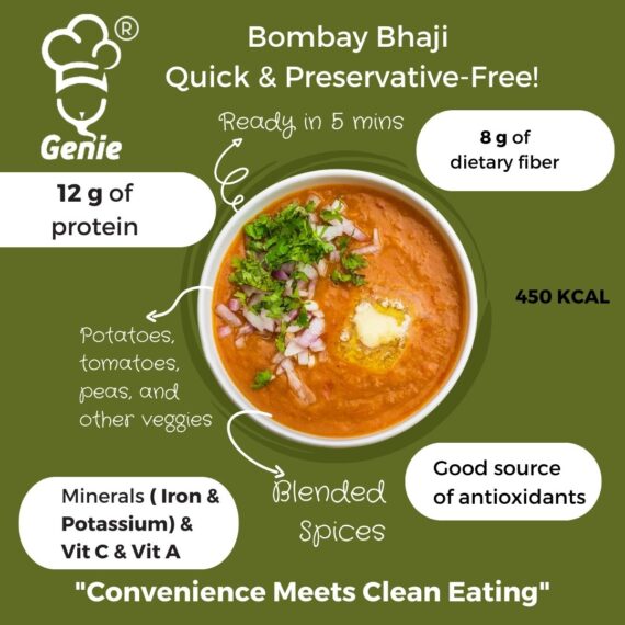 Jain Bombay Bhaji | Ready-to-Eat | 300gm | Genie Food