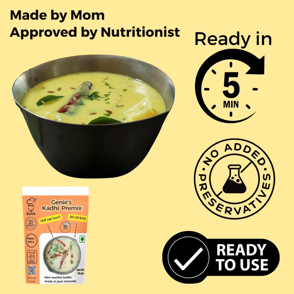 Genie's Gujarati Kadhi Premix | Ready-to-Eat | Makes 900gm