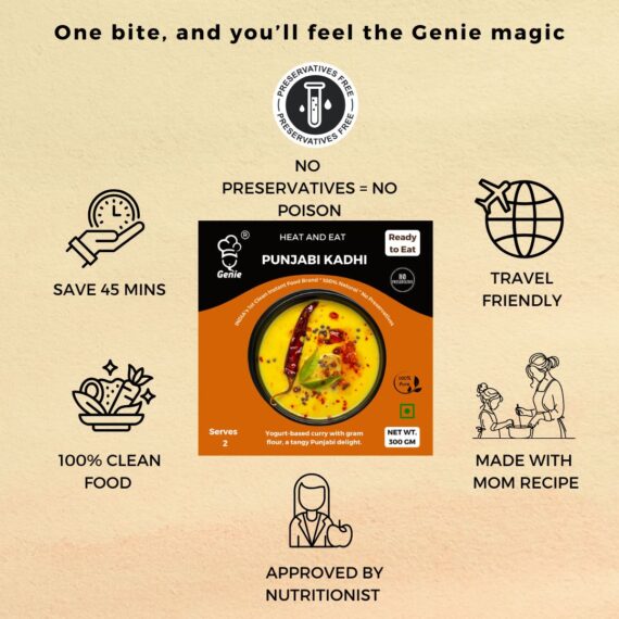 Genie's Masala Khichadi & Punjabi Kadhi | Ready-to-Eat | 300gm Each