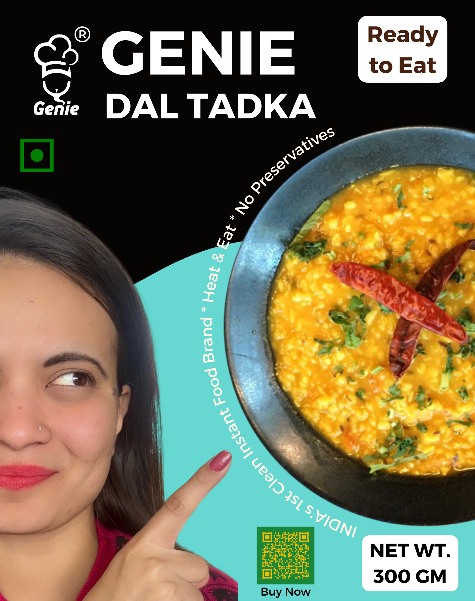 Punjabi Dal Tadka | Ready-to-Eat | 300gm | Genie Food