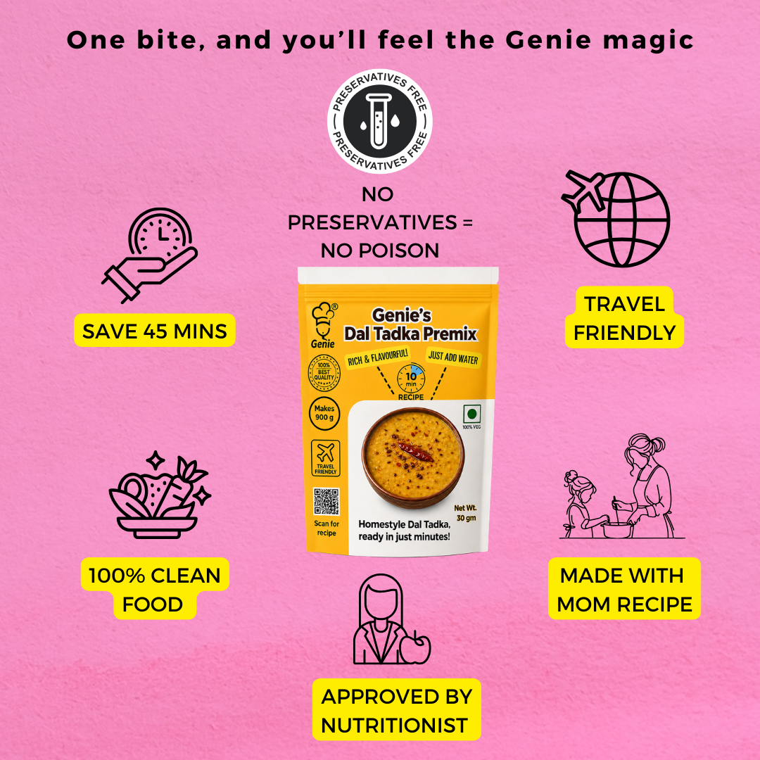 Dal Tadka Premix | Ready-to-Eat | Makes – 200gm | Genie Food