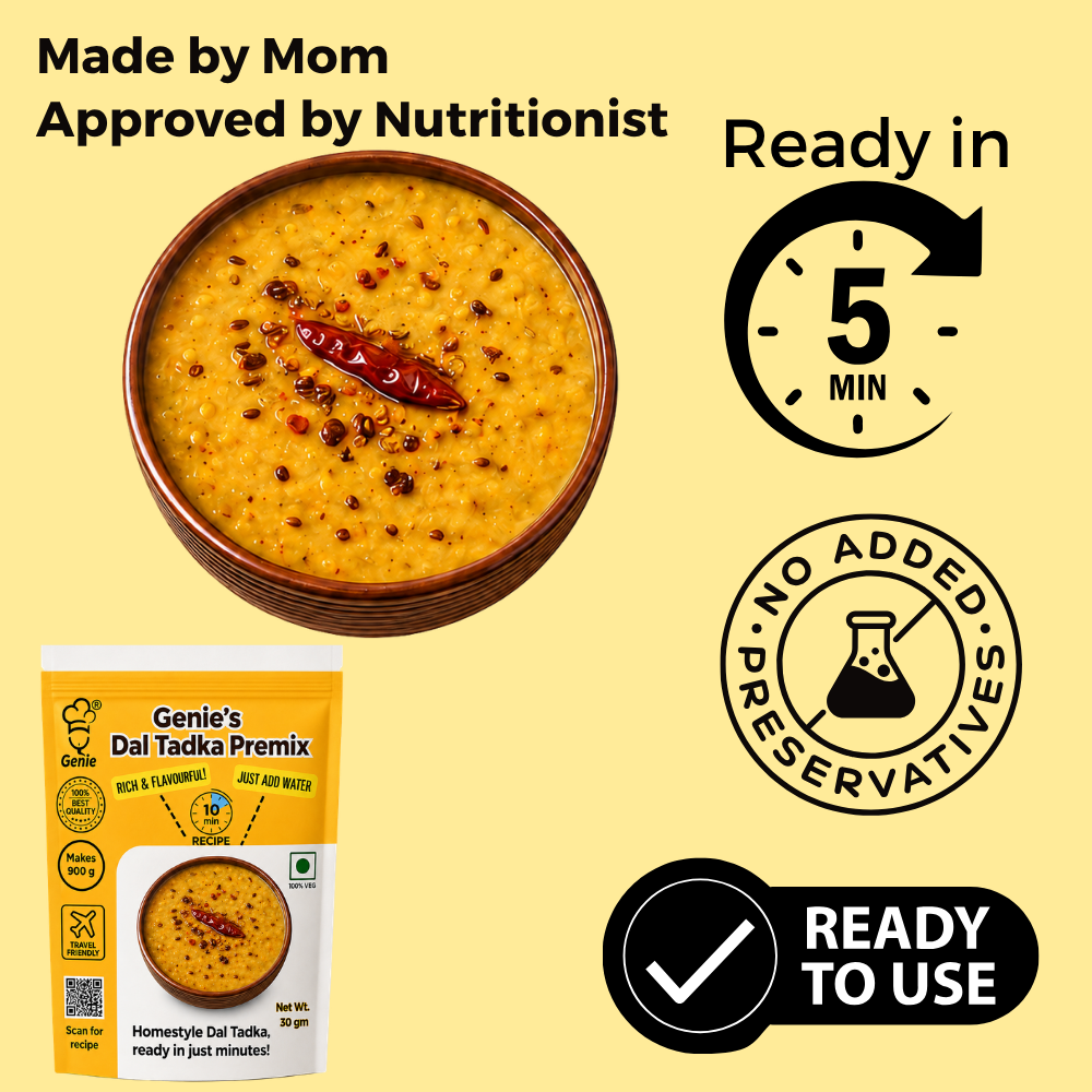 Dal Tadka Premix | Ready-to-Eat | Makes – 200gm | Genie Food